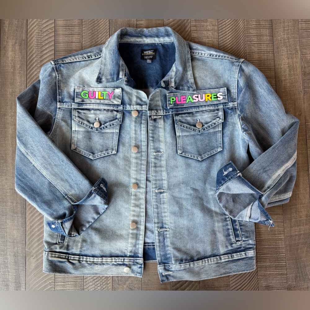 Wesc Trucker Guilty Pleasures Jean Jacket Unisex Men’s Size S or Women’s Size M